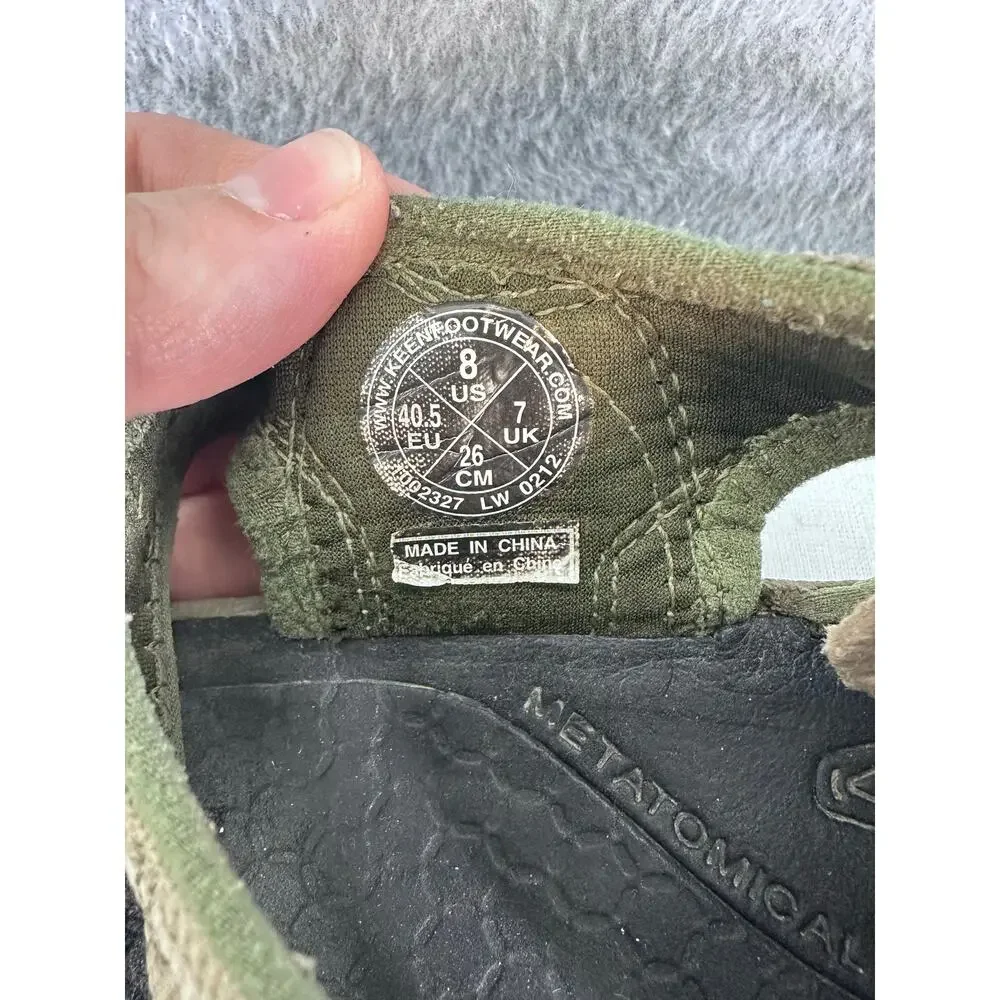 Keen Newport H2 Men's 8 Suede Beige & Green Water Shoes Outdoor Hiking Neutral